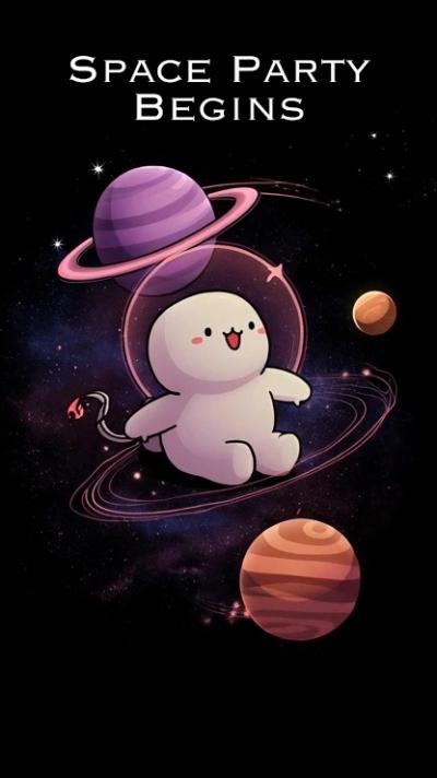 Space Party Begins video invitation