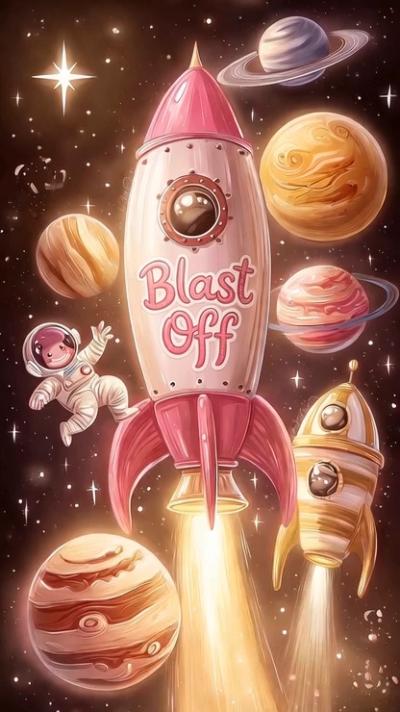 Pink Rocket video invitation