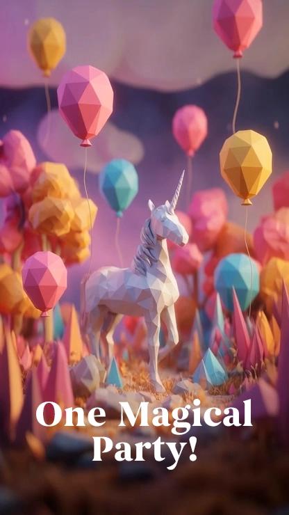 Poly Papercraft Unicorn