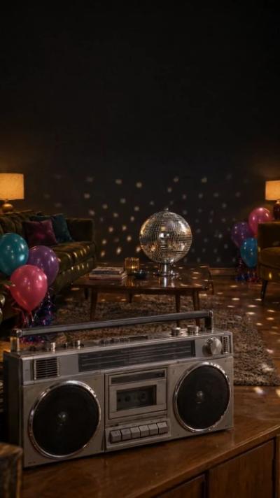 Boombox video invitation