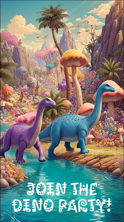 Colorful Dino World