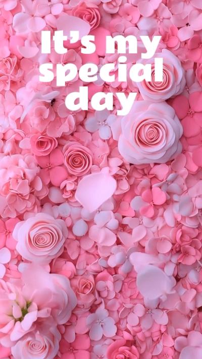 Pink Flower Bed video invitation