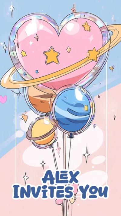 Candy Balloon video invitation