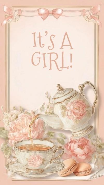 It's A Girl (Tea) video invitation