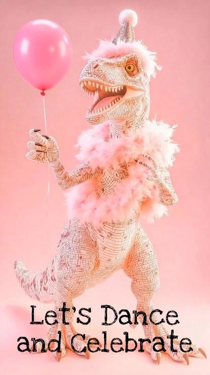 Dancing Pink Dino