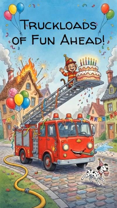 Fire Truck video invitation