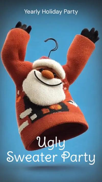 Ugly Sweater Dance video invitation