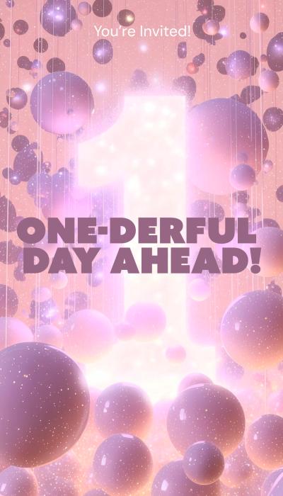 ONE-DERFUL DAY AHEAD video invitation