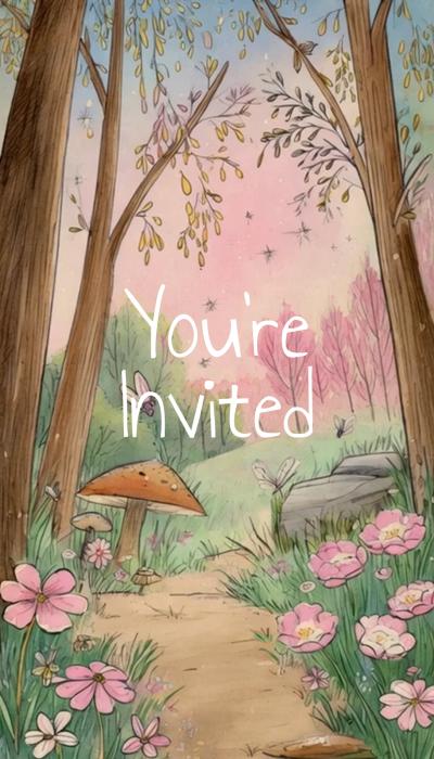 Drawn Fairy video invitation