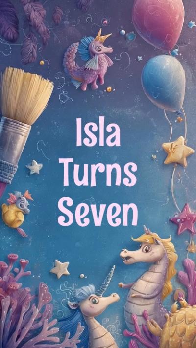 Seahorse Unicorn video invitation