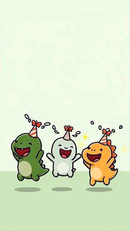 Green Cute Dinos