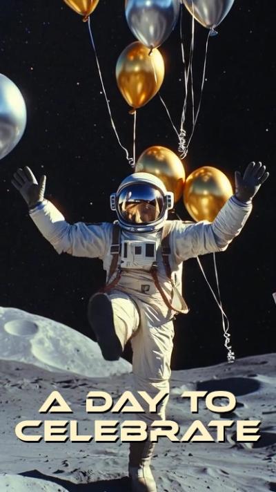 Astro Balloons video invitation