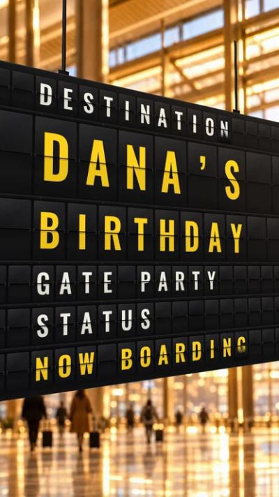 Departure Board video invitation