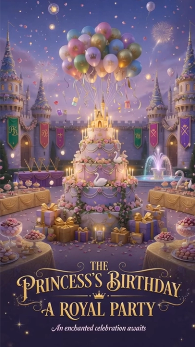 Princess Birthday video invitation