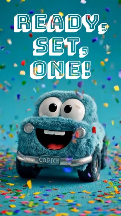 Car With Confetti video invitation
