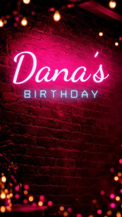 Neon video invitation