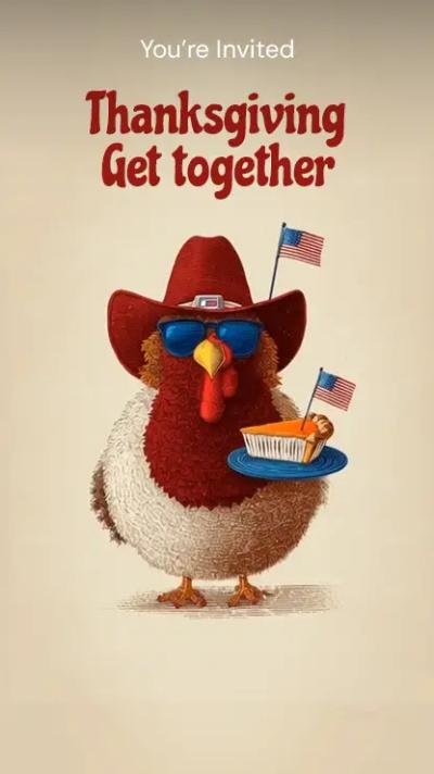 Patriotic Turkey video invitation