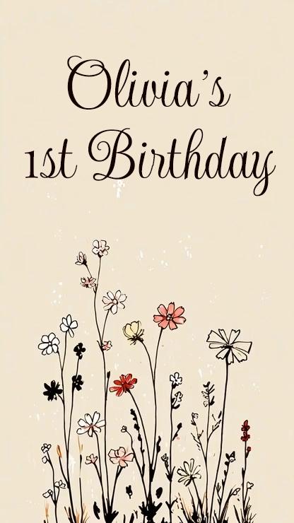 Flowers for 1st Birthday