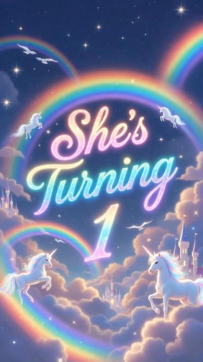She's Turning 1 video invitation