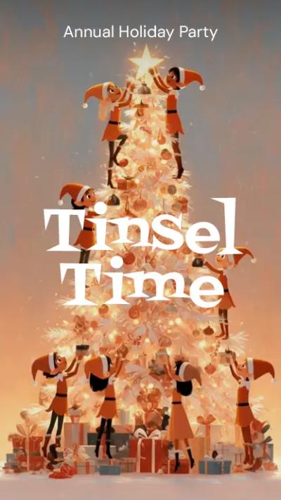 Tinsel Time video invitation