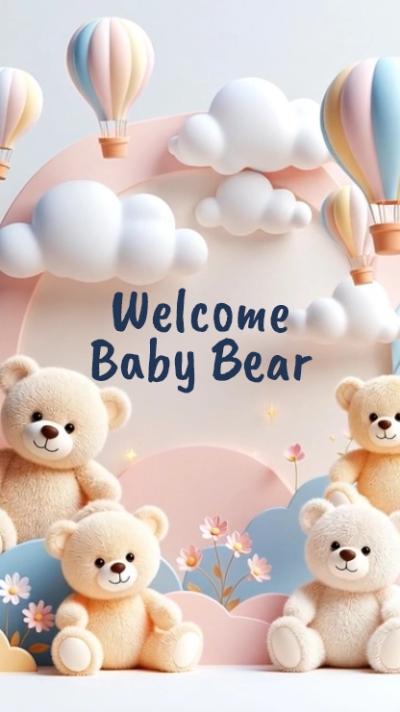 Bear & Clouds video invitation