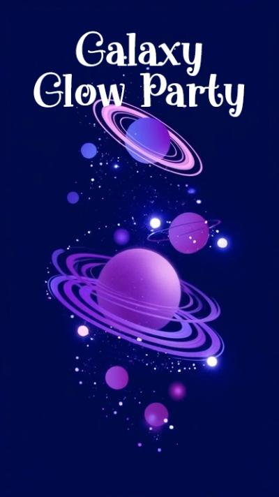 Purple Galaxy video invitation