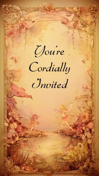 Vintage Fairy Party video invitation