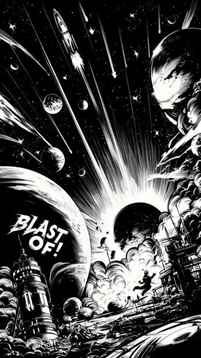 Blast Off Comic 2 video invitation
