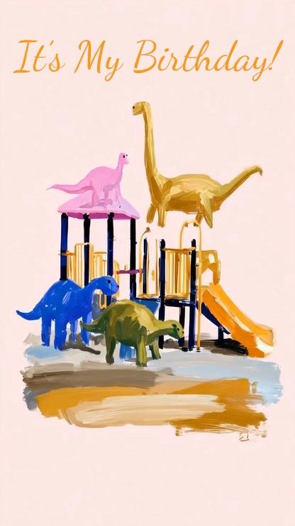 Watercolor Dino