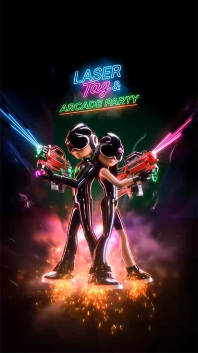 Laser Tag Gaming video invitation