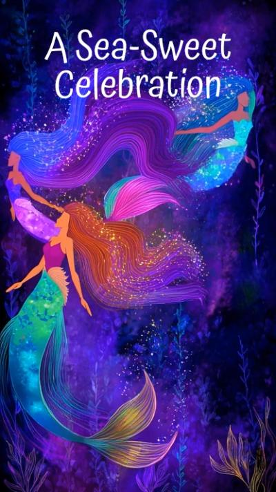 Glowing Mermaids video invitation
