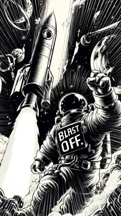 Blast Off Comic 1 video invitation