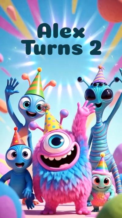 Alien Friends video invitation