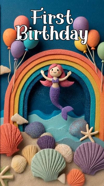 Rainbow Playdoh video invitation
