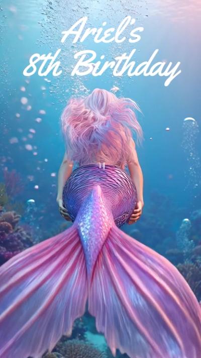 Mermaid Swim video invitation
