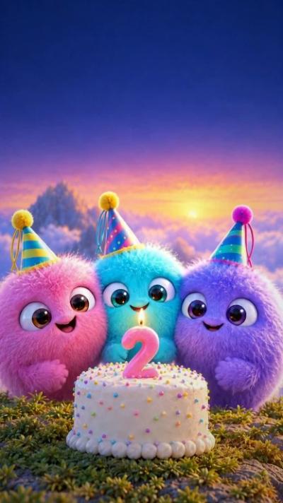 Fluffy Friends video invitation