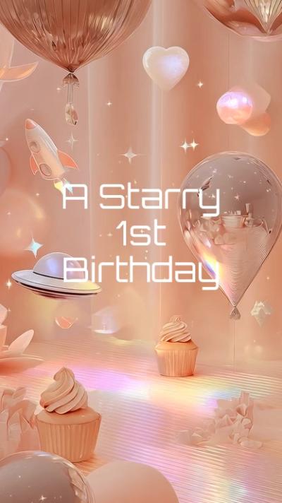 Starry Balloons video invitation