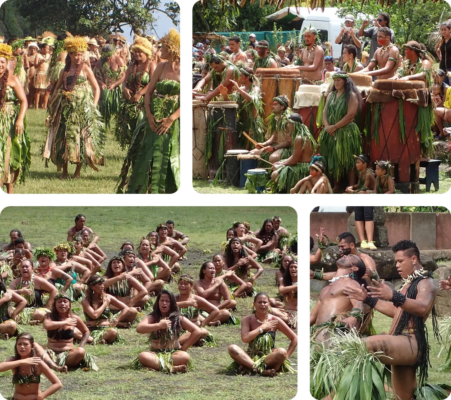 Traditional dance and song performances during the Marquesas Arts Festival