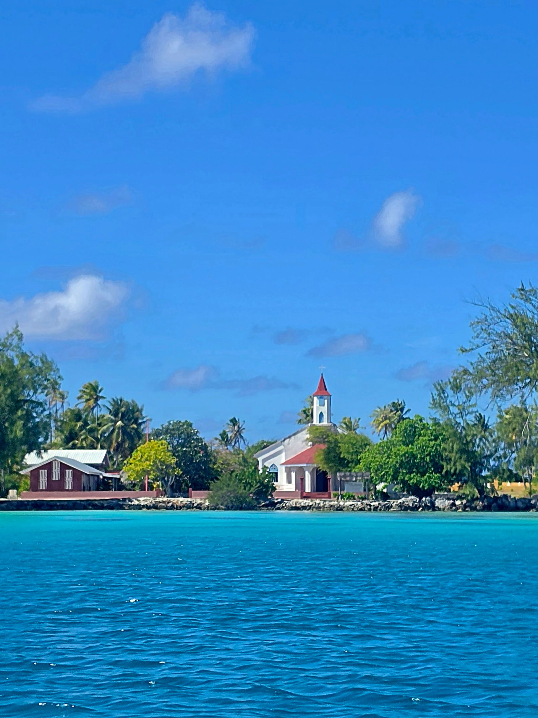 Vue sur le village de Fakarava