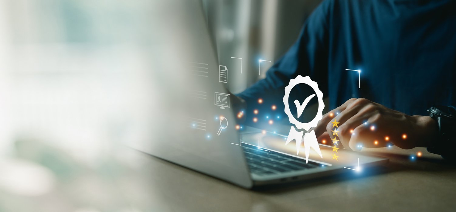 An award with a glass star atop