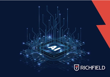 AI wording on a multilayer circuitry illustration with the Richfield logo.