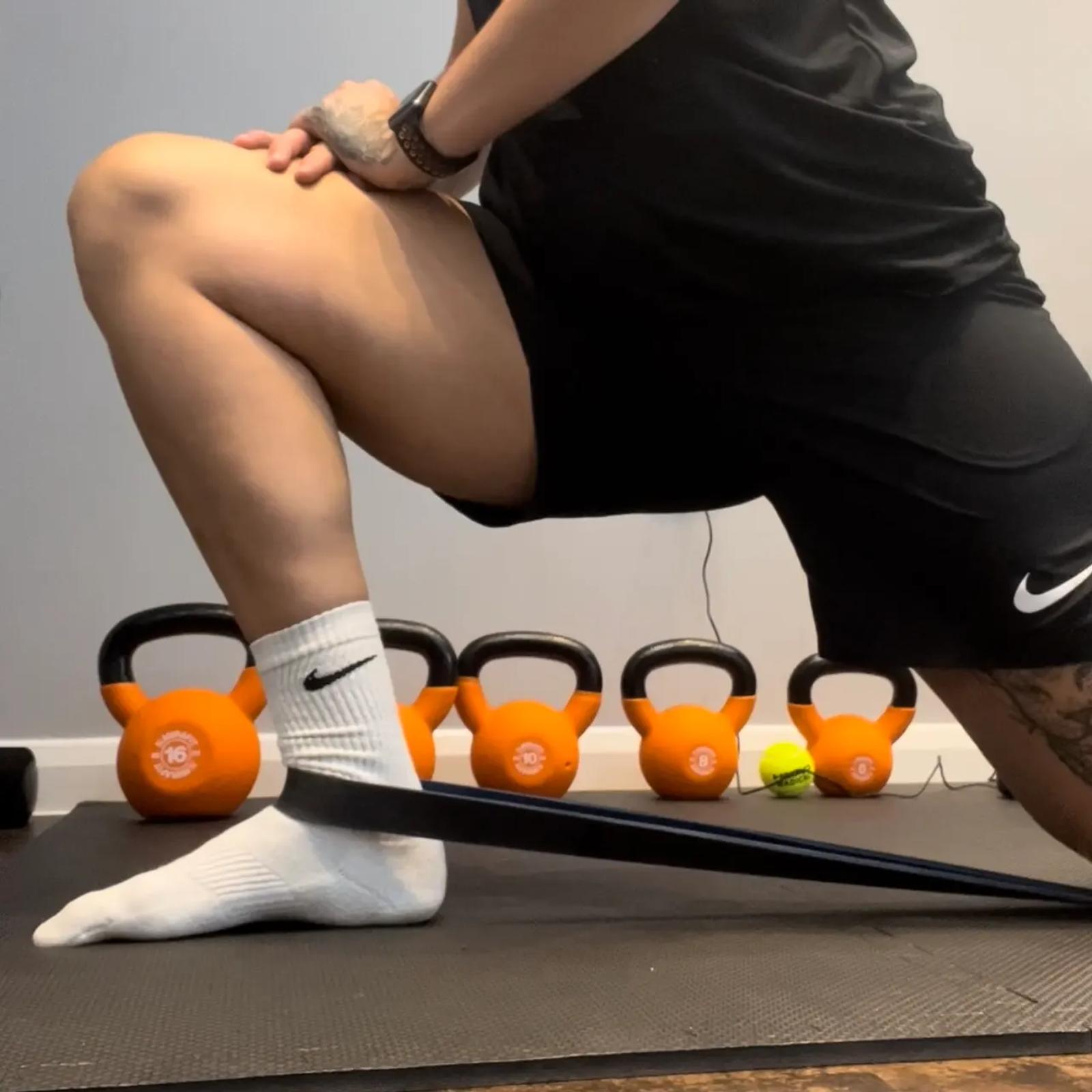 Ankle mobilisation technique demonstration