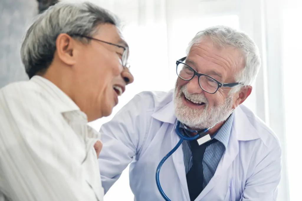 Doctor talking with a patient