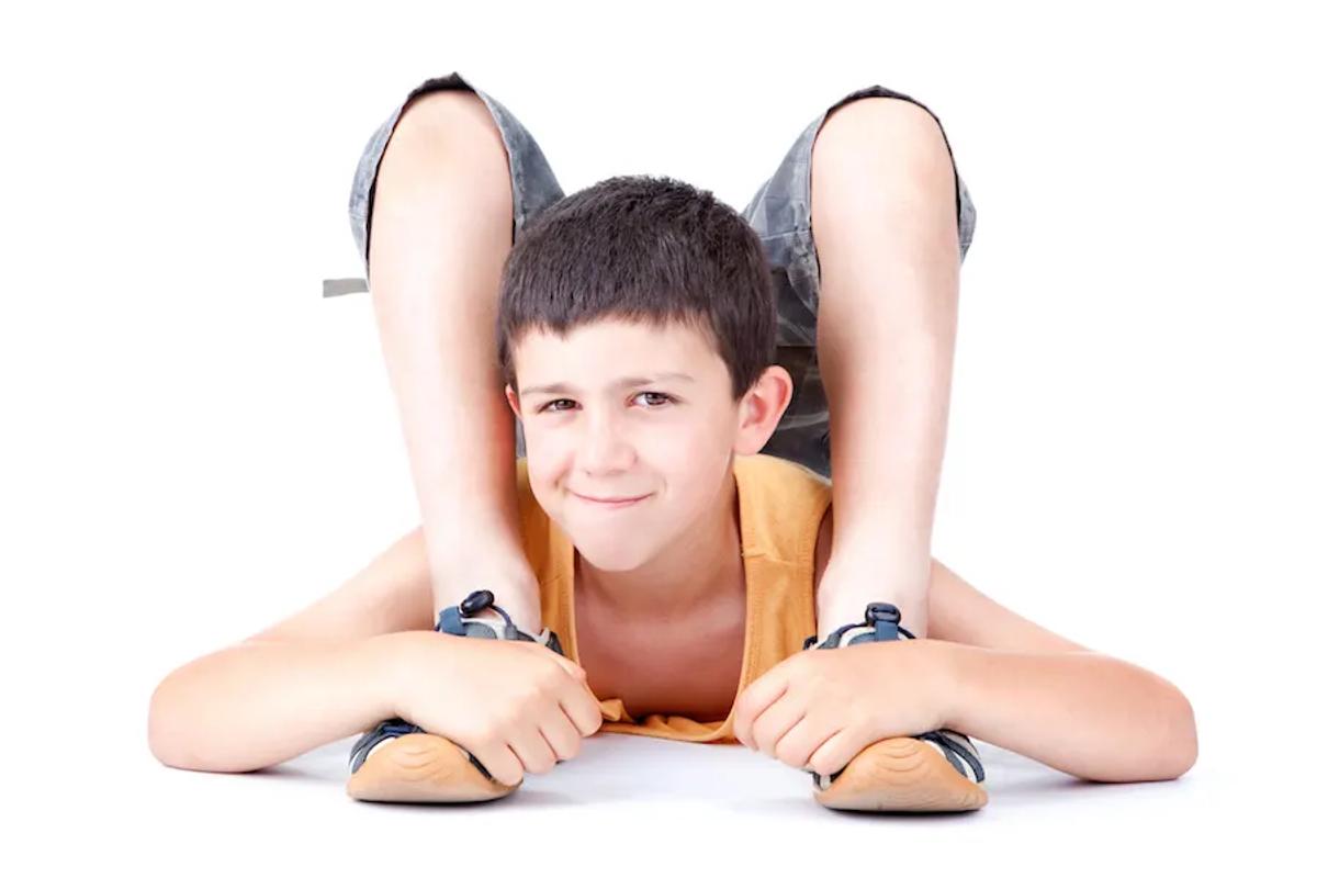 Child demonstrating joint hypermobility