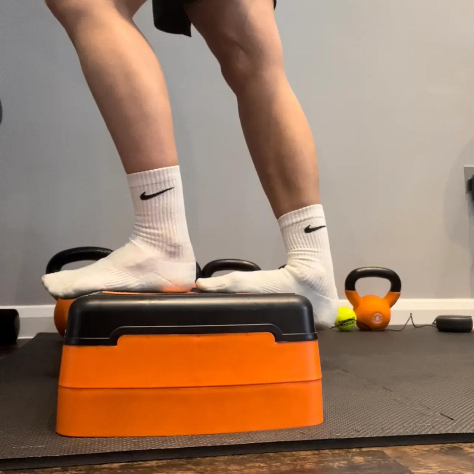 Ankle stretching technique demonstration