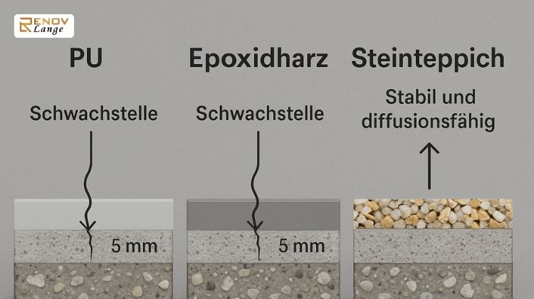 PU? Epoxy? Besser: Steinteppich ✅