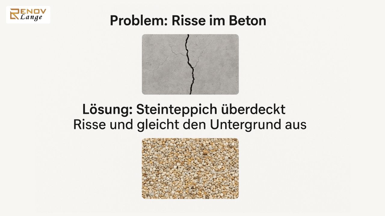 Pflegeleichter Steinteppich-Boden – die hochwertige Alternative zu Beton und Fliesen.