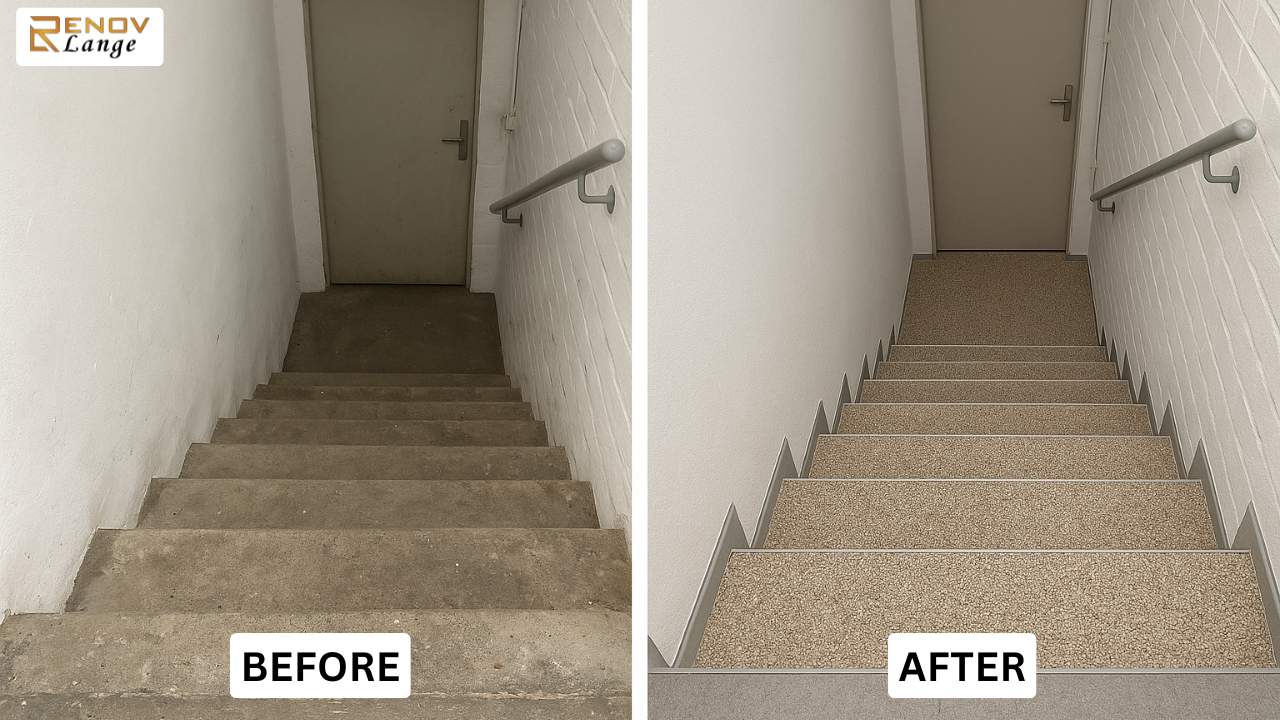Vorher unsicher – Nachher sicher: steinteppich rutschfest kellertreppe überzeugt.