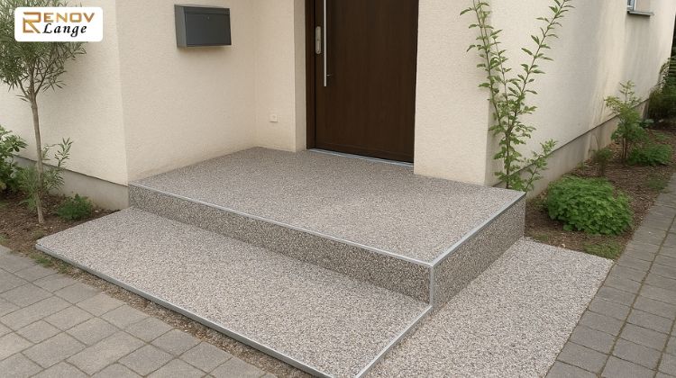 Steinteppich Außentreppe