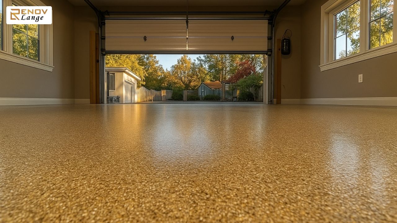 Detailaufnahme: Steinteppich mit glatter Oberfläche für strapazierfähige Garagenböden.